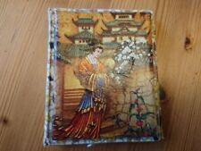 Rare Vintage Abel Morrall's Padded Japanese Picture Front Needle Case & Needles