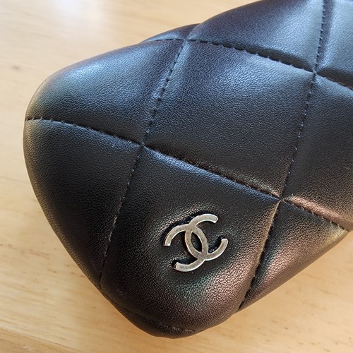 Chanel black quilted hard - quilted,