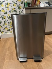 John Lewis Stainless Steel 40L Recycling Pedal Bin RRP £90