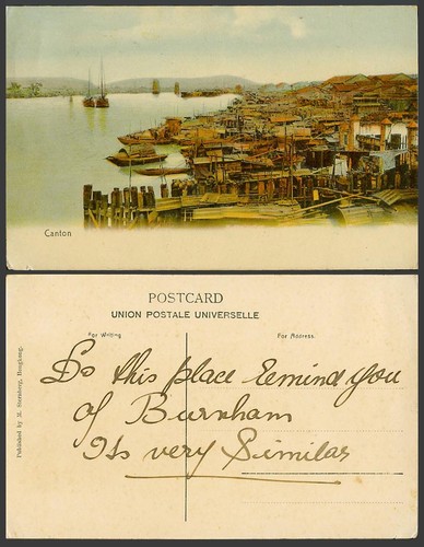 China canton river - canton, sampans