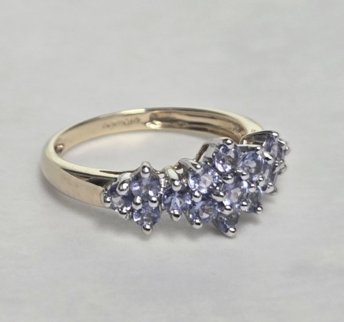 9ct yellow gold ring tanzanite - gold,