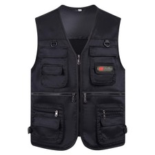 Men Multi Pockets Vest Utility