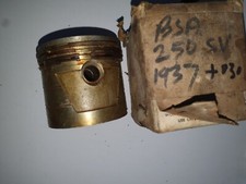 VINTAGE 1937 BSA 250CC SV PISTON +30 NEW OLD STOCK COMPLETE WAX OILED