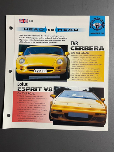 Tvr cerbera lotus esprit - vs.,