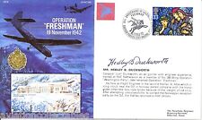 AF9c AC68c WWII WW2 RAF HP Halifax Horsa Glider raid cover signed DUCKWORTH