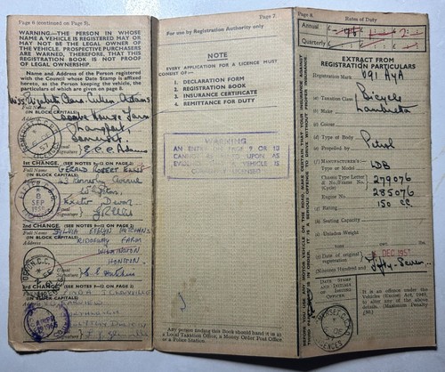 Original log book for - original,