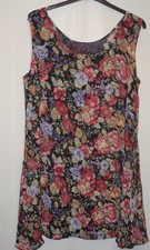 Joe Browns womens short multicoloured floral print reversible floaty dress UK 20