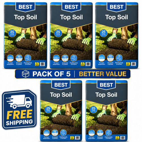 125l garden top soil - garden, 5x25l