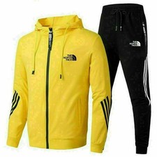 2025 North Mens Tracksuit Full Set Long Sleeve Hoodie Top and Jogging Bottoms@UK