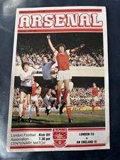 London FA v An England XI 13/10/81 (LFA Centenary Match ) 1981-82 @ Arsenal.