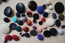 Fabric covered buttons*embellishments*plain & pattern*sewing*scrapbook*journal 