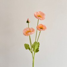 4 Heads Artificial Poppy Flowers Wedding Home Garden Decor Faux Silk Floral Gift