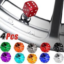 4pc Dice Tyre Valve Dust Caps