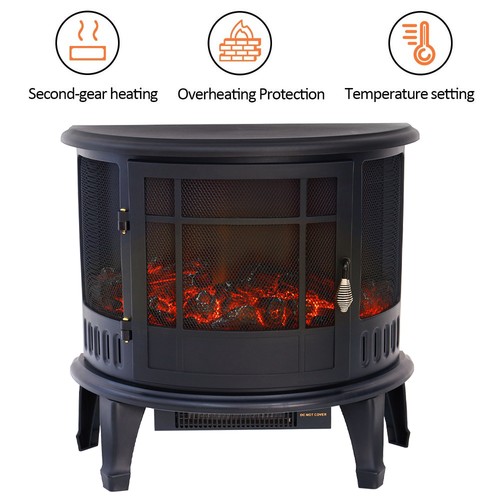 Electric fireplace log burning - fireplace,