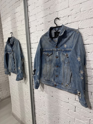 R13 sky trucker jacket - sky,