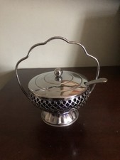 Vintage Silver Plate Jam Pot