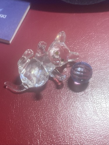 Swarovski crystal kitten lying - swarovski,