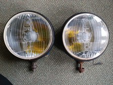 2 x Vintage Marchal 909 Rally Lamps Orange Beam Not Cibie Oscar