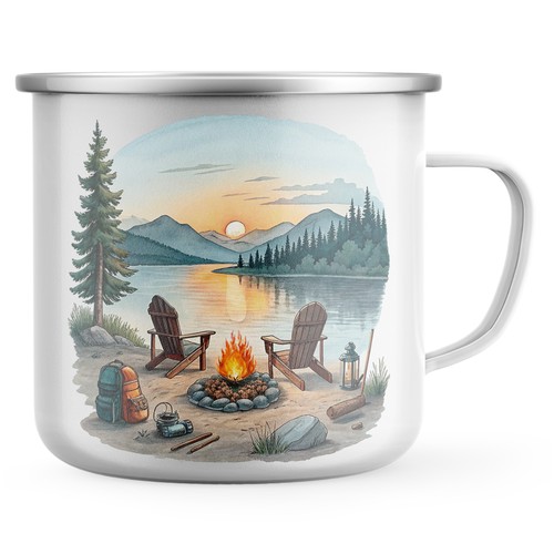 Outdoor lover enamel camping - enamel,