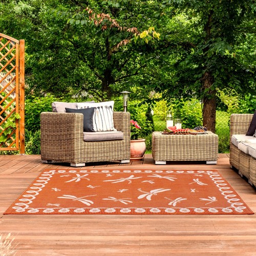 Dragonfly patio rug indoor - dragonfly,