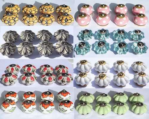 Ceramic knobs glass pulls - knobs,