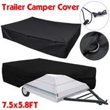 Folding Camping Trailer Cover 224*175*45cm Camper RV Cover Tent Trailer Cover