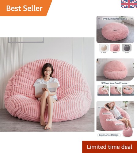 Pink faux fur giant round - faux,