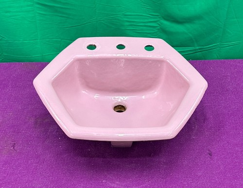 Hexagon bathroom pink - hexagon,