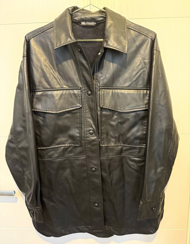 Zara black faux - zara, leather