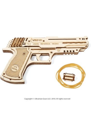 Ugears handgun wolf - handgun,