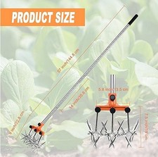 Rotary Cultivator Hand Tilling Machine Stainless Steel Teeth