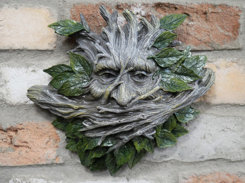Treeman green man face - man,