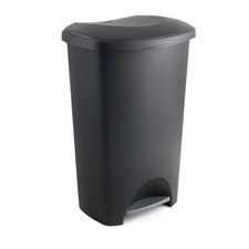 Addis Plastic Family Kitchen Bin Black With Silver Pedal 517262ebay