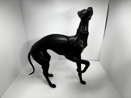 Vintage bronze whippet - vintage,