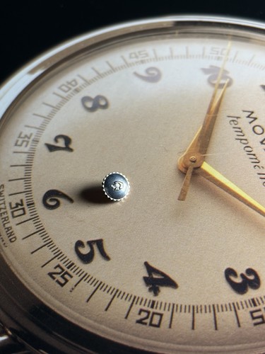Steel movado watch crown - steel,