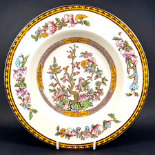 Washington Indian Tree 22.5cm / 8.875" Rimmed Pasta / Soup / Dessert Bowl