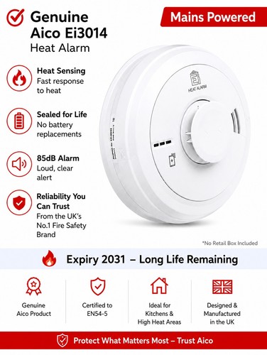 Aico ei3014 heat alarm mains - aico,
