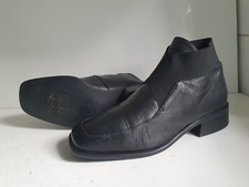 RUSSELL & BROMLEY DESIGNER UK 3.5 EU 36.5 WOMENS BLACK LEATHER FLAT ANKLE BOOTS