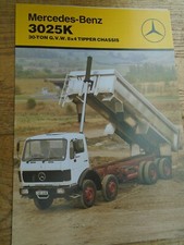 Mercedes 3025K 30 Ton 9x4 Tipper Chassis Truck brochure Nov 1987 UK 