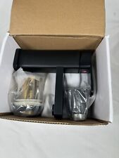 Matt Black Square Modern Bathroom Basin Sink Mixer Tap & Brass Clicker Waste