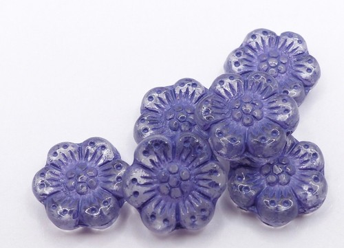 14mm czech pressed glass - glass, flat
