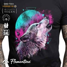 Wolf Howl Mens Tshirt Alpha Dog T-shirt Jackal Wild Moon Grey Hunter Tee E095