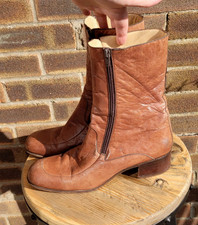 vintage men's tan 60s boots size EU42/ UK 8