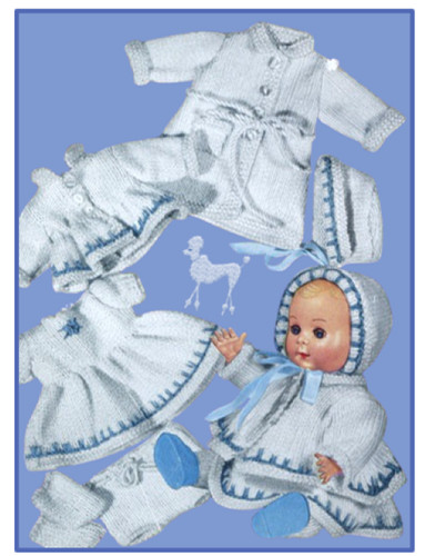 Knitting pattern baby dolls - baby,