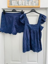 JULIET DUNN Navy Blue Cotton