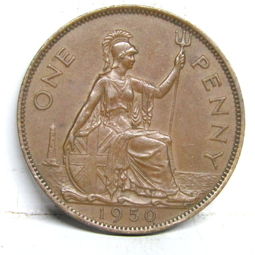 1950 one penny coin - one,