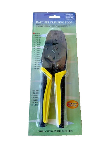 Ratchet crimp tool - crimp, rg58