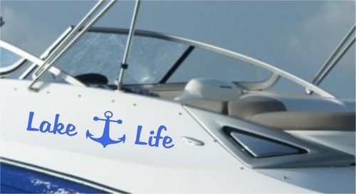 Lake life anchor window decal - life,