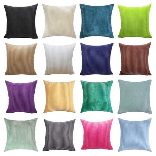 Solid corduroy striped cushion - corduroy,