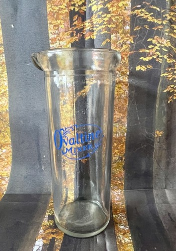 Vintage heavy glass ovaltine - heavy,